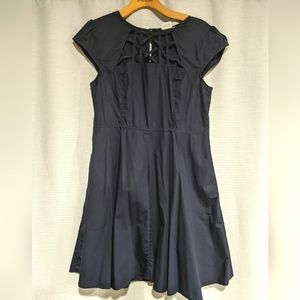 Dark blue fit and flare dress by eshakti - sz 16